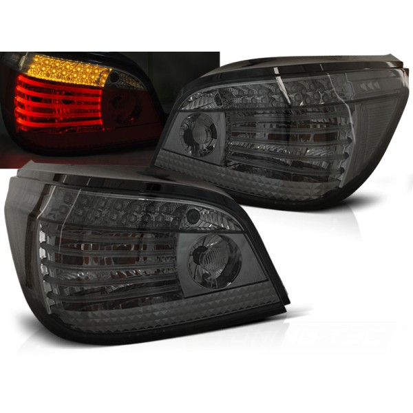 BMW E60 03-07 SEDAN - zadní LED světla kouřová s dynamickým blinkrem