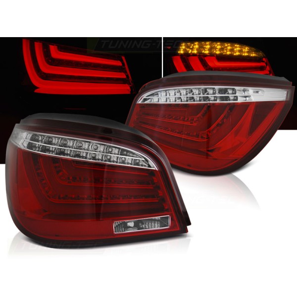 BMW E60 LCI 07-10 - zadní LED světla červeno bílá LED BAR