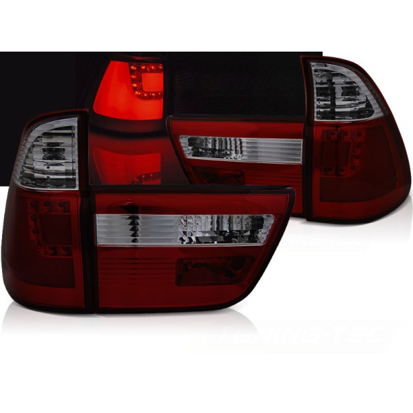 BMW X5 E53 99-03 - zadní LED světla červeno kouřové LED BAR