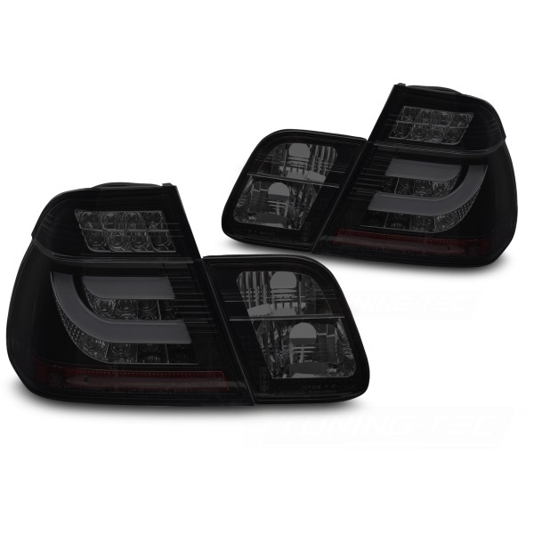 BMW E46 2001-2005 Sedan - Zadní LED světla ČERNÁ KOUŘOVÁ