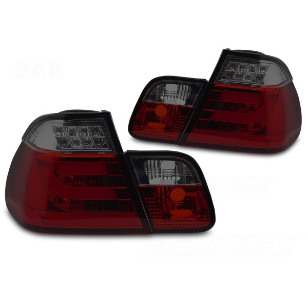 BMW E46 2001-2005 Sedan - Zadní LED světla ČERVENÁ KOUŘOVÁ