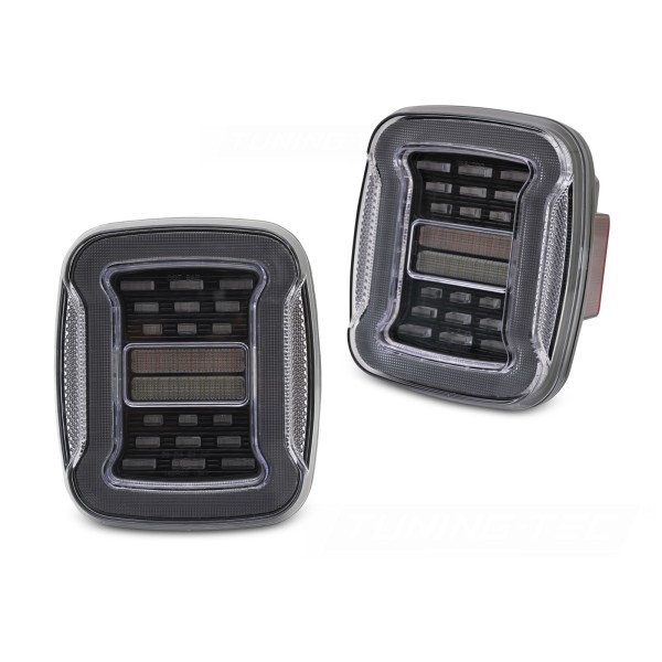 Jeep Wrangler YJ 91-96 / TJ 96-06 - zadní LED světla ČIRÁ