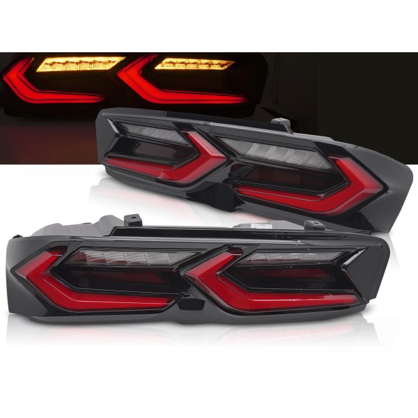 Chevrolet Camaro 2019-2023 - zadní LED světla ČERVENOČERNÁ