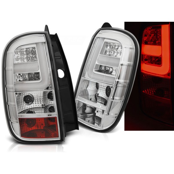 DACIA DUSTER 10- - zadní LED světla chrom LED BAR