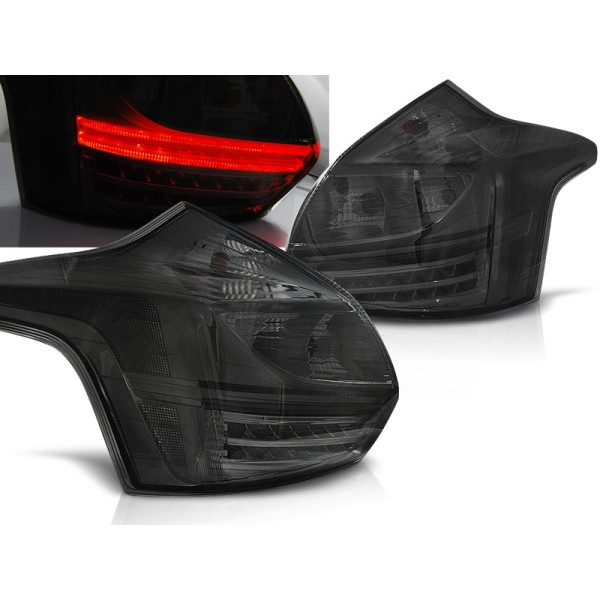 FORD FOCUS 3 11-14 HTB - zadní LED světla kouřová