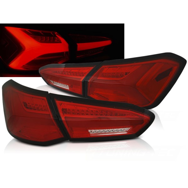 FORD FOCUS 4 18-21 HATCHBACK - zadní LED světla červená