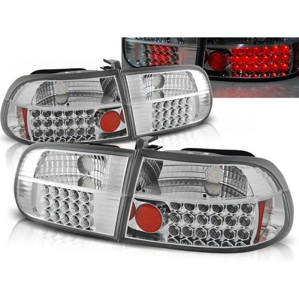 HONDA CIVIC 91-95 3D - zadní LED světla chrom