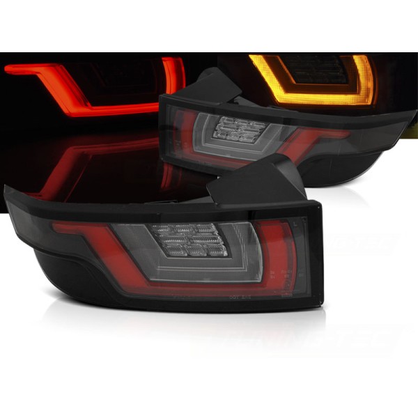 LAND ROVER RANGE ROVER EVOQUE 11-18 - zadní LED světla červeno bílo černá LED BAR s dynamickým blinkrem