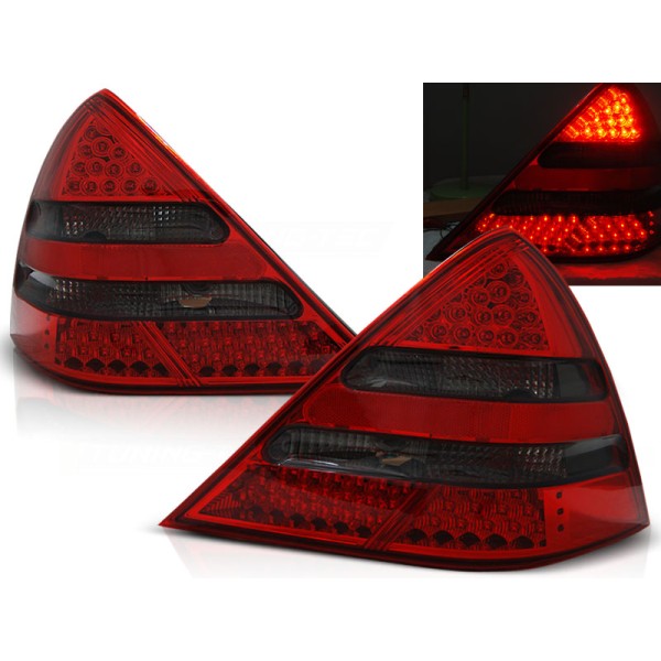 MERCEDES R170 SLK 96-04 - zadní LED světla červeno kouřová