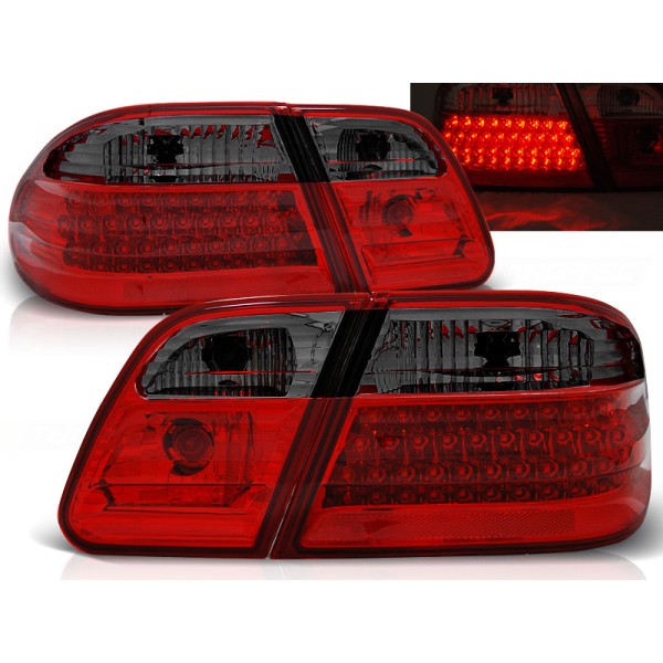 MERCEDES W210 E-KLASA 95-02 SEDAN - zadní LED světla červeno kouřová