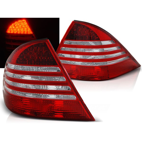 MERCEDES W220 S-KLASA 98-05 - zadní LED světla červeno bílá