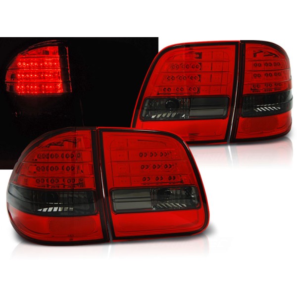 MERCEDES W210 E-KLASA 95-02 COMBI - zadní LED světla červeno kouřová