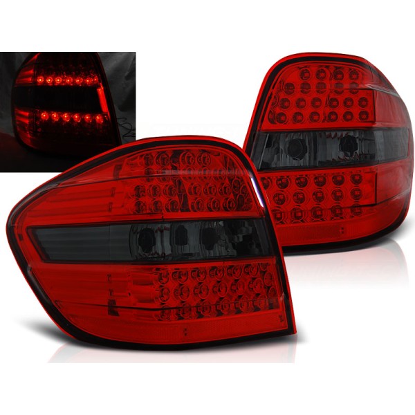 MERCEDES M-KLASA W164 05-08 - zadní LED světla červeno kouřová