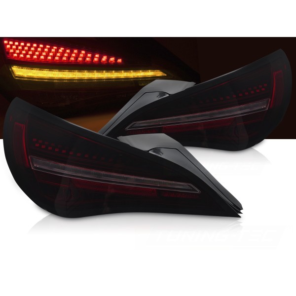 MERCEDES CLA C117 2013-2019 OE LED - Zadní LED světla SEQ červeno-kouřová