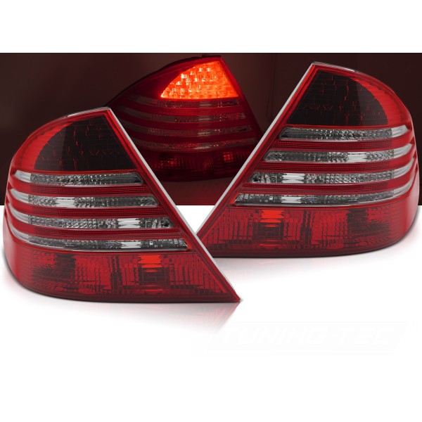 Mercedes W220 S-Class 09/1998-05/2005 - zadní LED světla červená kouřová