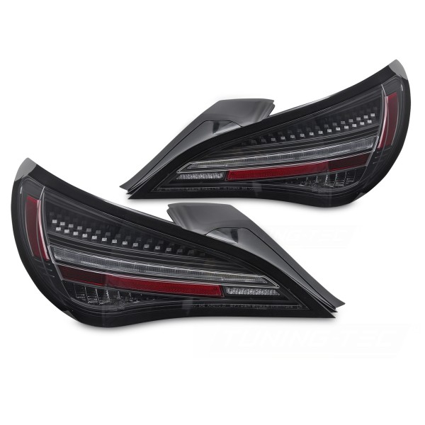 Mercedes CLA C117 2013-2016 - zadní LED světla ČERNÁ SEQ