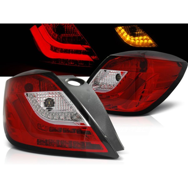 OPEL ASTRA H 04-09 3D GTC - zadní LED světla červeno bílá LED BAR