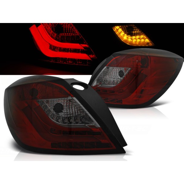 OPEL ASTRA H 04-09 3D GTC - zadní LED světla červeno kouřová LED BAR
