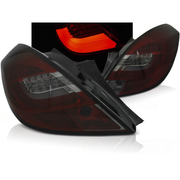 OPEL CORSA D 3D 06-14 - zadní LED světla červeno kouřová LED BAR