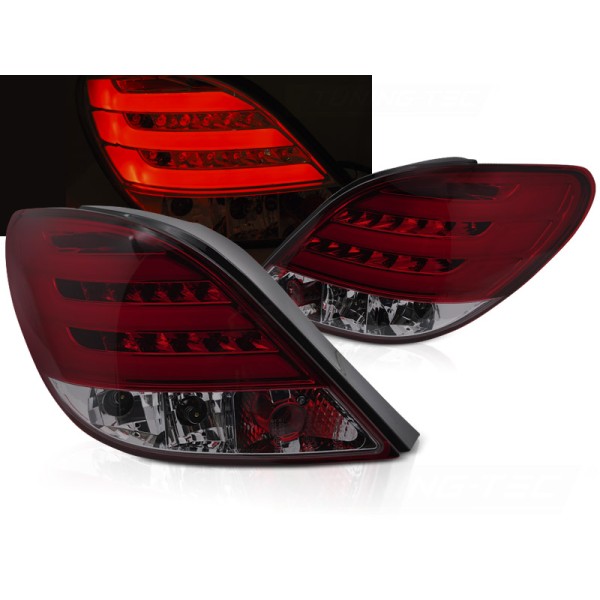 PEUGEOT 207 3D/5D 06-09 - zadní světla červená kouřová LED BAR