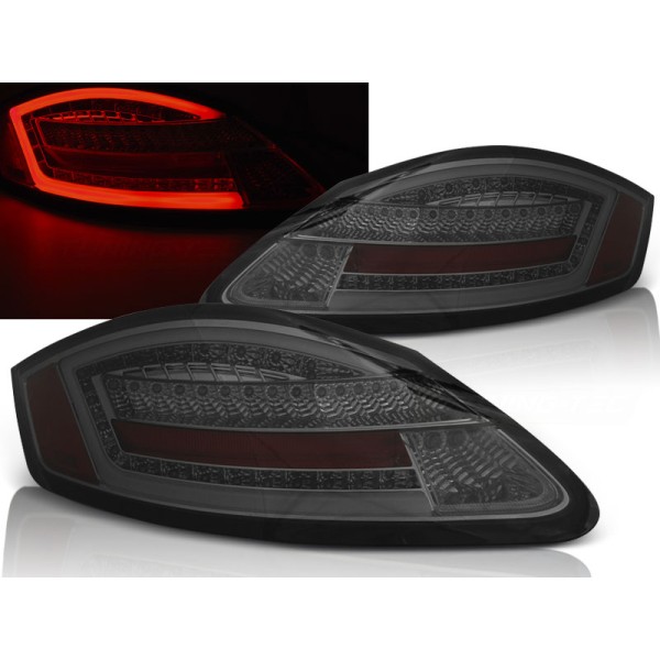 PORSCHE BOXSTER 987 / CAYMAN 05-08 - zadní LED světla kouřová LED BAR s dynamickým blinkrem