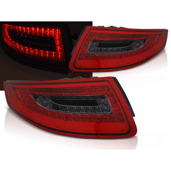 PORSCHE 911 997 04-09 - zadní LED světla červeno kouřová