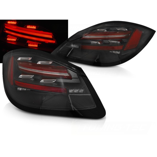 PORSCHE BOXSTER / CAYMAN 987 09-12 - zadní LED světla černá LED BAR s dynamickým blinkrem