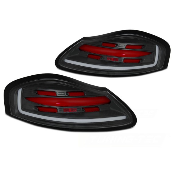 PORSCHE BOXSTER 986 96-04 - zadní LED BAR světla černo-červená SEQ s dynamickým blinkrem