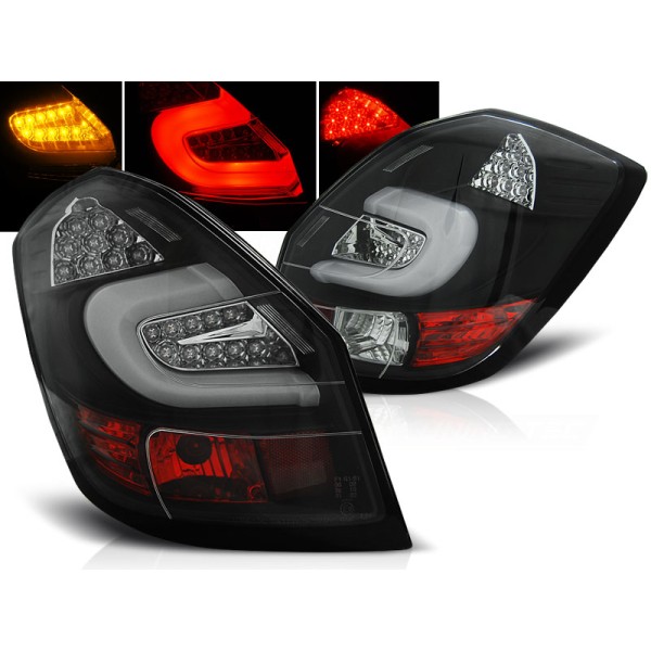 ŠKODA FABIA II 07-14 COMBI / HTB. - zadní LED světla černá LED BAR