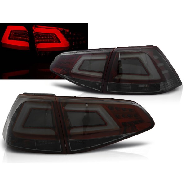 VW GOLF 7 13-17 HTB. - zadní LED světla červeno kouřové LED BAR