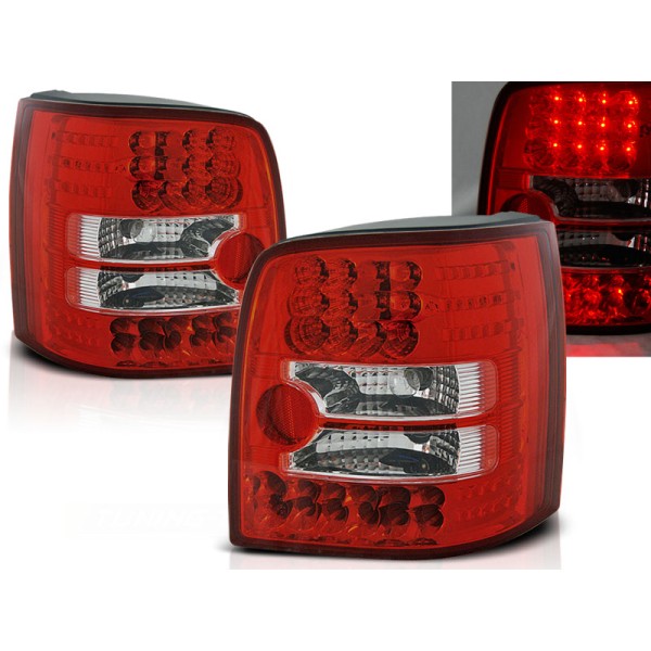 VW PASSAT B5 96-00 COMBI - zadní LED světla červeno bílá