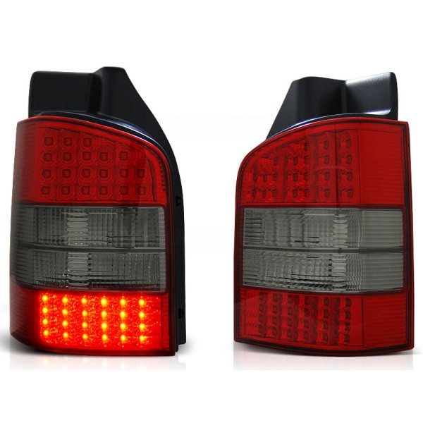 VW T5 03-09 - zadní LED světla červeno kouřová