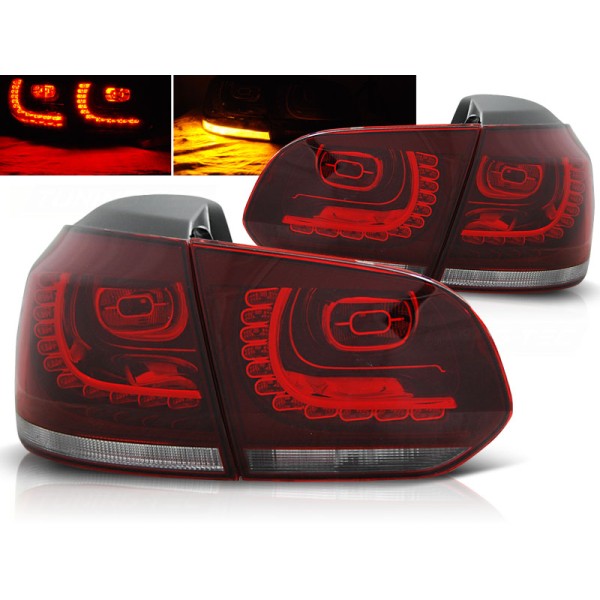 VW GOLF 6 08-12 HTB. - zadní LED světla červeno bílé
