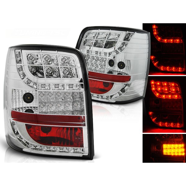 VW PASSAT B5 96-00 COMBI - zadní LED světla chrom