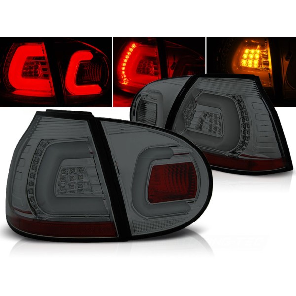 VW GOLF 5 03-09 HTB. - zadní LED světla kouřové LED BAR