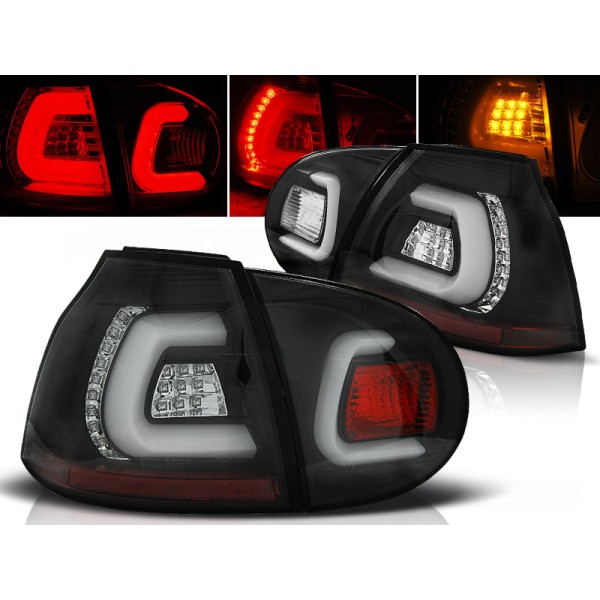 VW GOLF 5 03-09 HTB. - zadní LED světla černé LED BAR