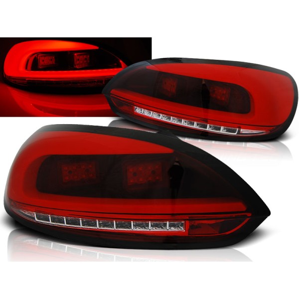 VW SCIROCCO III 08-14 - zadní LED světla červeno bílá LED BAR