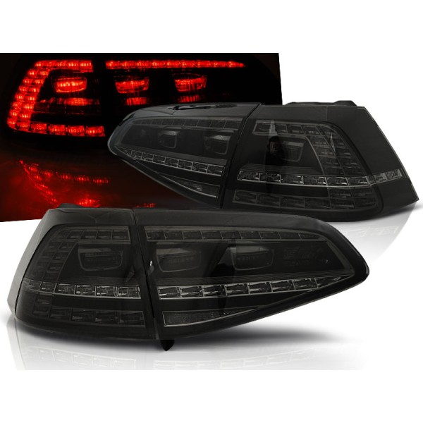 VW GOLF 7 13-17 HTB. - zadní LED světla kouřové GTI LOOK