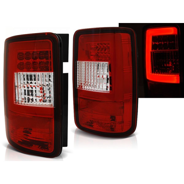 VW CADDY 03-14 - zadní LED světla červeno bílá LED BAR
