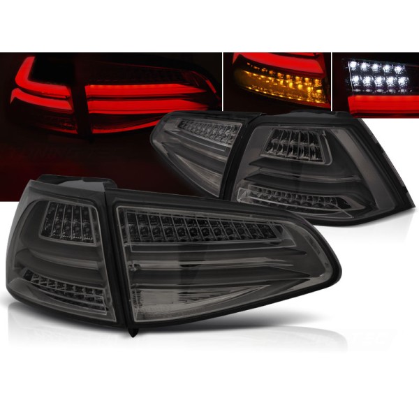 VW GOLF 7 13-17 HTB. - zadní LED světla kouřová LED BAR
