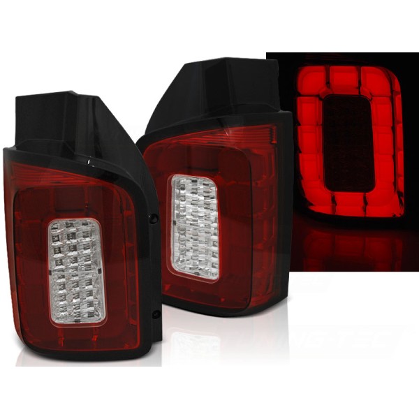 VW T6 2015- - zadní LED světla červeno bílá LED BAR