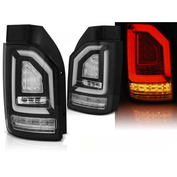 VW T6 2015- - zadní LED světla černá LED BAR s dynamickým blinkrem