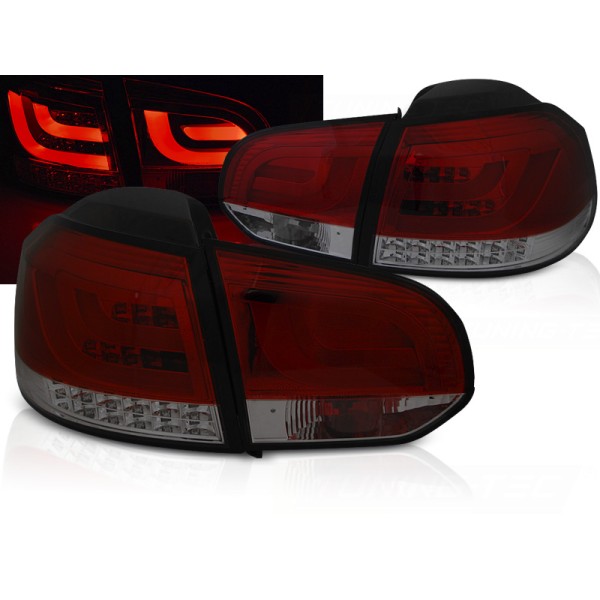 VW GOLF 6 08-12 - zadní LED světla červeno kouřové LED BAR