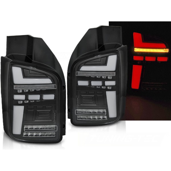 VW T5 10-15 Zadní světla LED BAR dynamický blikač, černé