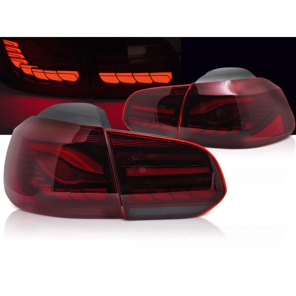 Volkswagen GOLF 6 2008-2013 - Zadní LED světla ČERVENÁ OLED