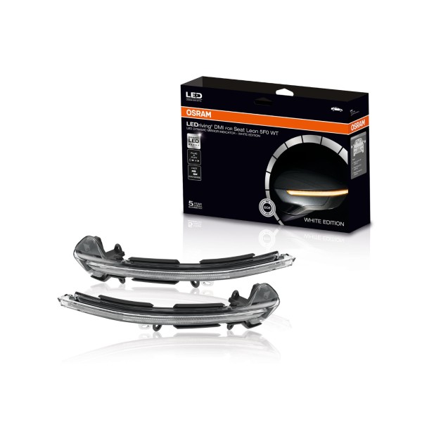 OSRAM sada dynamických směrových světel v zrcátkách pro Seat Leon (5F)/Ibiza (KJ)/Arona (KJ), bílý podklad