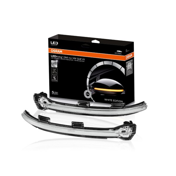 OSRAM sada dynamických směrových světel v zrcátkách pro VW Golf 7, Touran (05/2015-), bílé (White Edition)