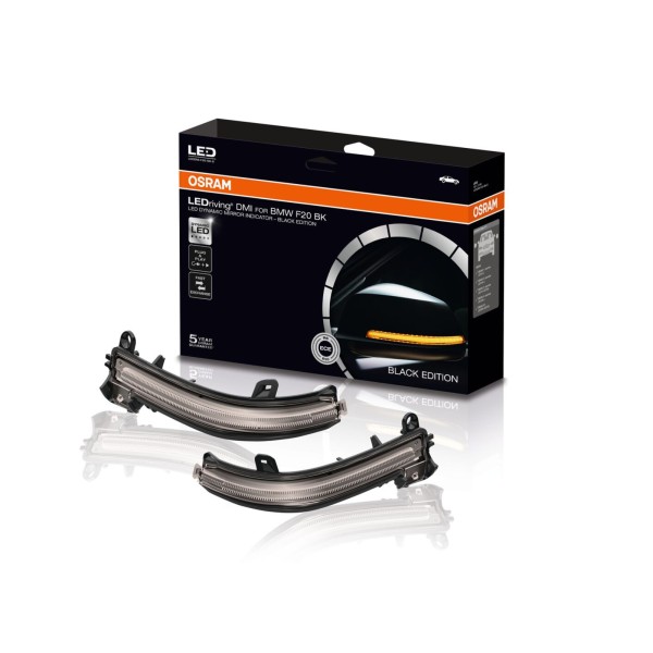 OSRAM sada dynamických směrových světel v zrcátkách pro BMW řady 1/3/4 F-série, X1 E84, černý podklad