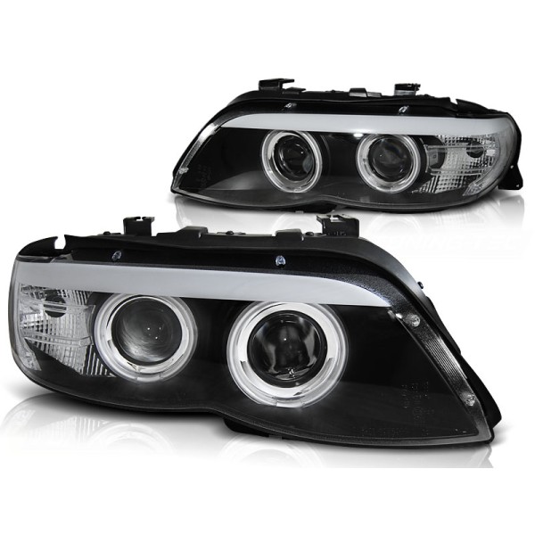 BMW X5 E53 03-06 - přední černá světla ANGEL EYES CCFL pro xenon