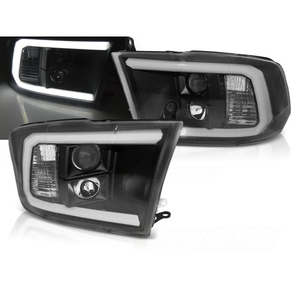 DODGE RAM 09-18 - přední černá světla TUBE LIGHT
